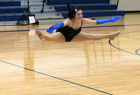 2011 Crimson Cadettes Captain Audrey Gill performing